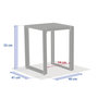 Voir la diapositive 2 : HESPERIDE Table de jardin d'appoint carrée en aluminium EVASION - Avoine