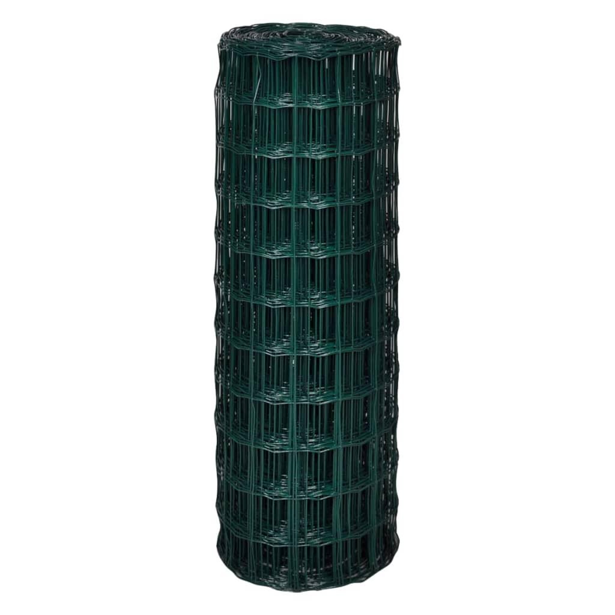 Voir la diapositive 3 : VIDAXL Cloture Euro Acier 25 x 1,7 m Vert