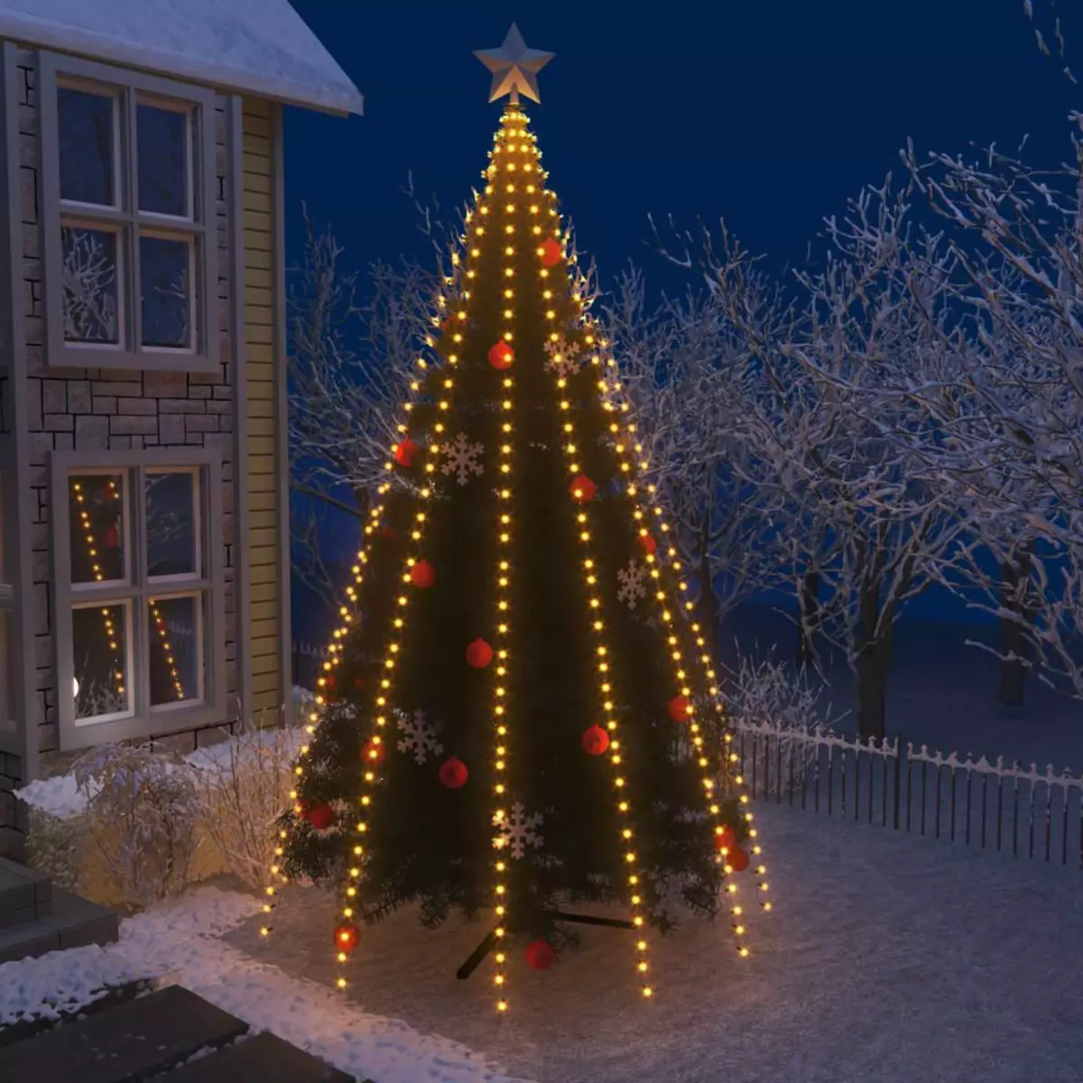 VIDAXL Guirlande lumineuse filet d'arbre de Noël 500 LED 500 cm