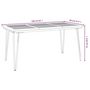 Voir la diapositive 6 : VIDAXL Table de jardin avec pieds epingle a cheveux 160x80x75 acacia