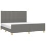 Voir la diapositive 3 : VIDAXL Cadre de lit sans matelas gris fonce 160x200 cm tissu
