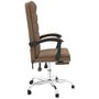 Voir la diapositive 4 : VIDAXL Fauteuil inclinable de bureau Marron Tissu