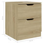 Voir la diapositive 6 : VIDAXL Tables de chevet 2 pcs chene sonoma 40x40x50 cm bois ingenierie