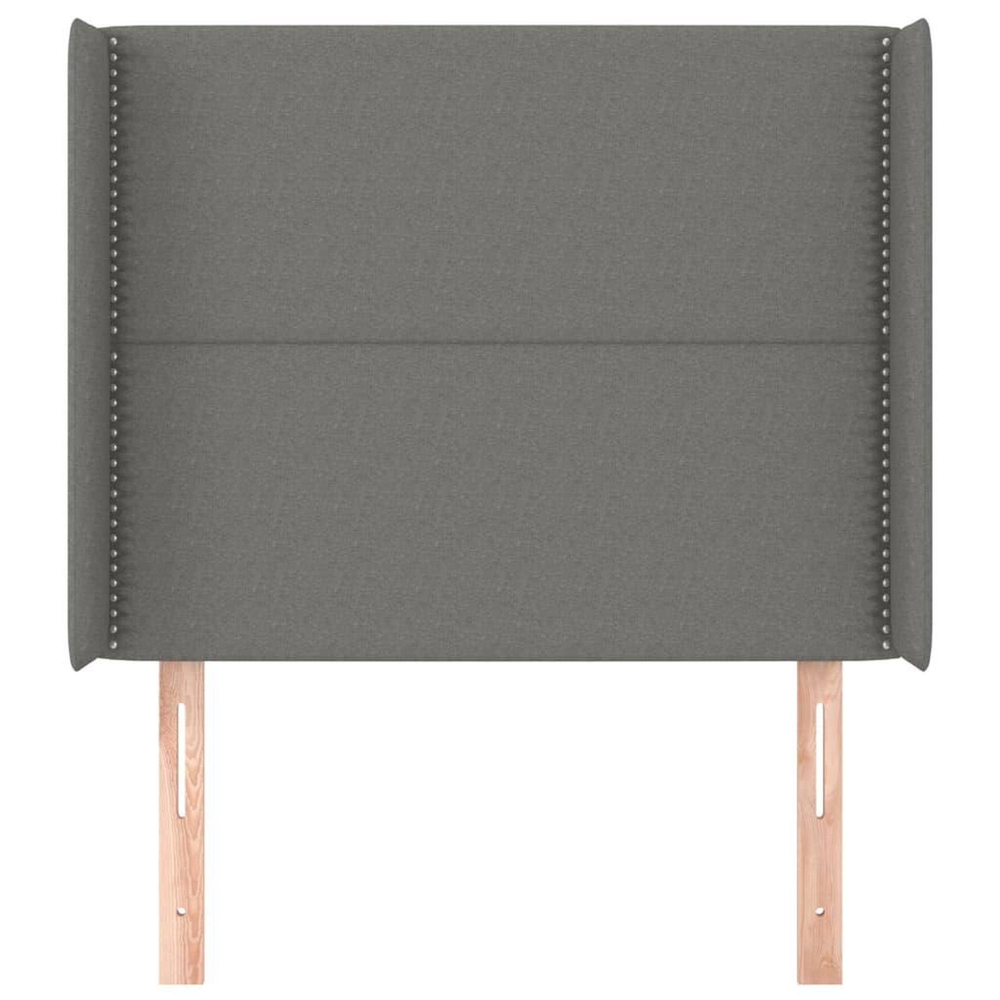 Voir la diapositive 3 : VIDAXL Tete de lit avec oreilles Gris fonce 83x16x118/128 cm Tissu