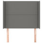 Voir la diapositive 3 : VIDAXL Tete de lit avec oreilles Gris fonce 83x16x118/128 cm Tissu