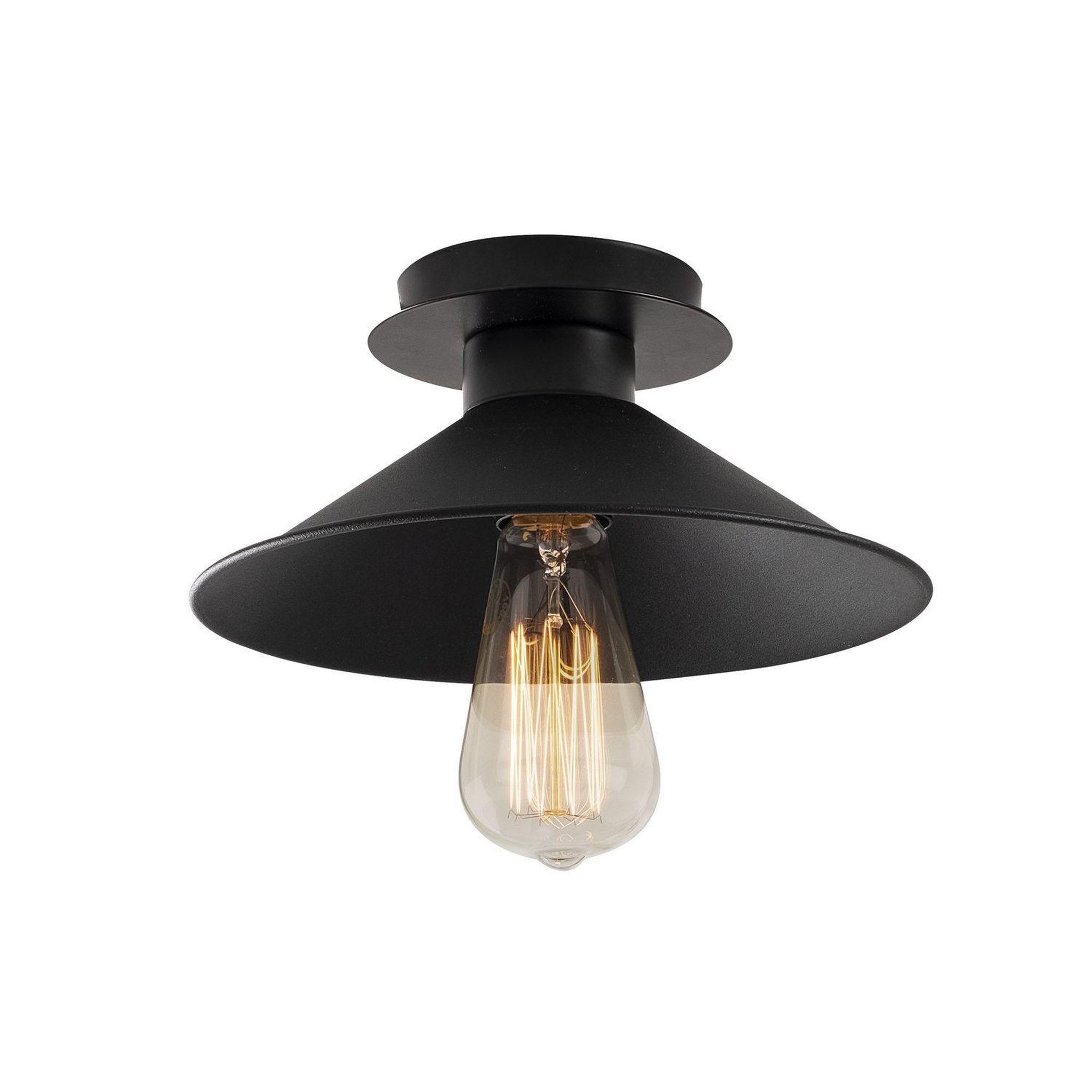 TOILINUX Suspension d'intérieur design cône - Diam. 24 cm - Noir
