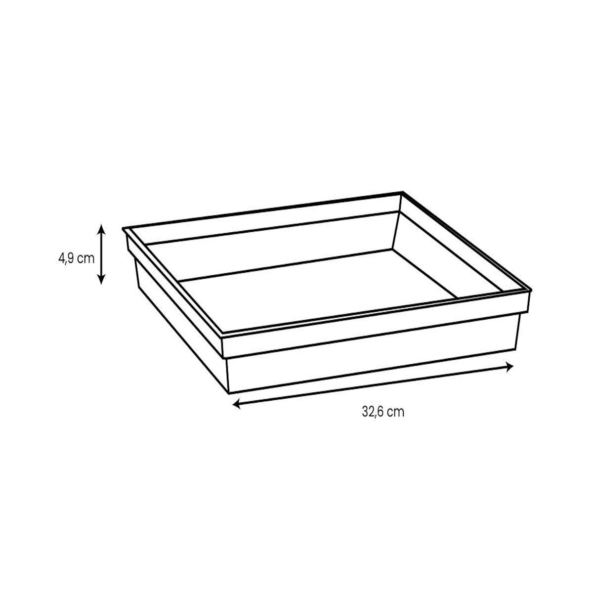 Eda Soucoupe Toscane carrée 32 cm - Vert laurier - Eda