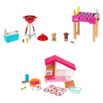 BARBIE Mini Playset Barbie Baby foot avec chien marron