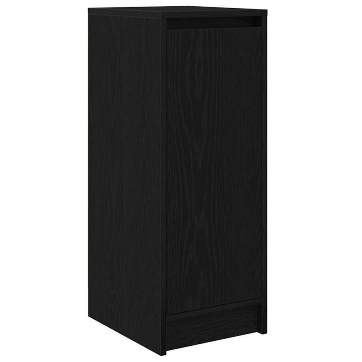 VIDAXL Armoire à chaussures chêne noir 29,5x34x76 cm bois d ingénierie