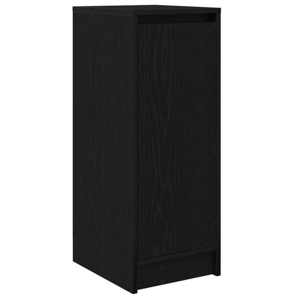 VIDAXL Armoire à chaussures chêne noir 29,5x34x76 cm bois d ingénierie