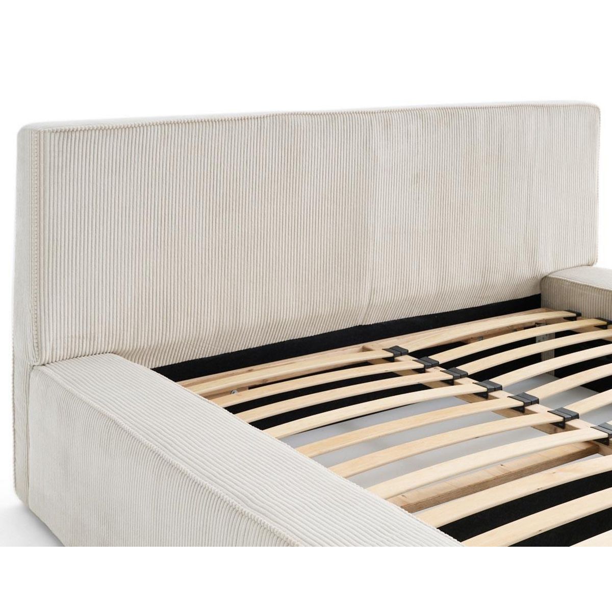 BEST MOBILIER Topaze - lit coffre - 160x200 cm - sommier inclus - velours côtelé