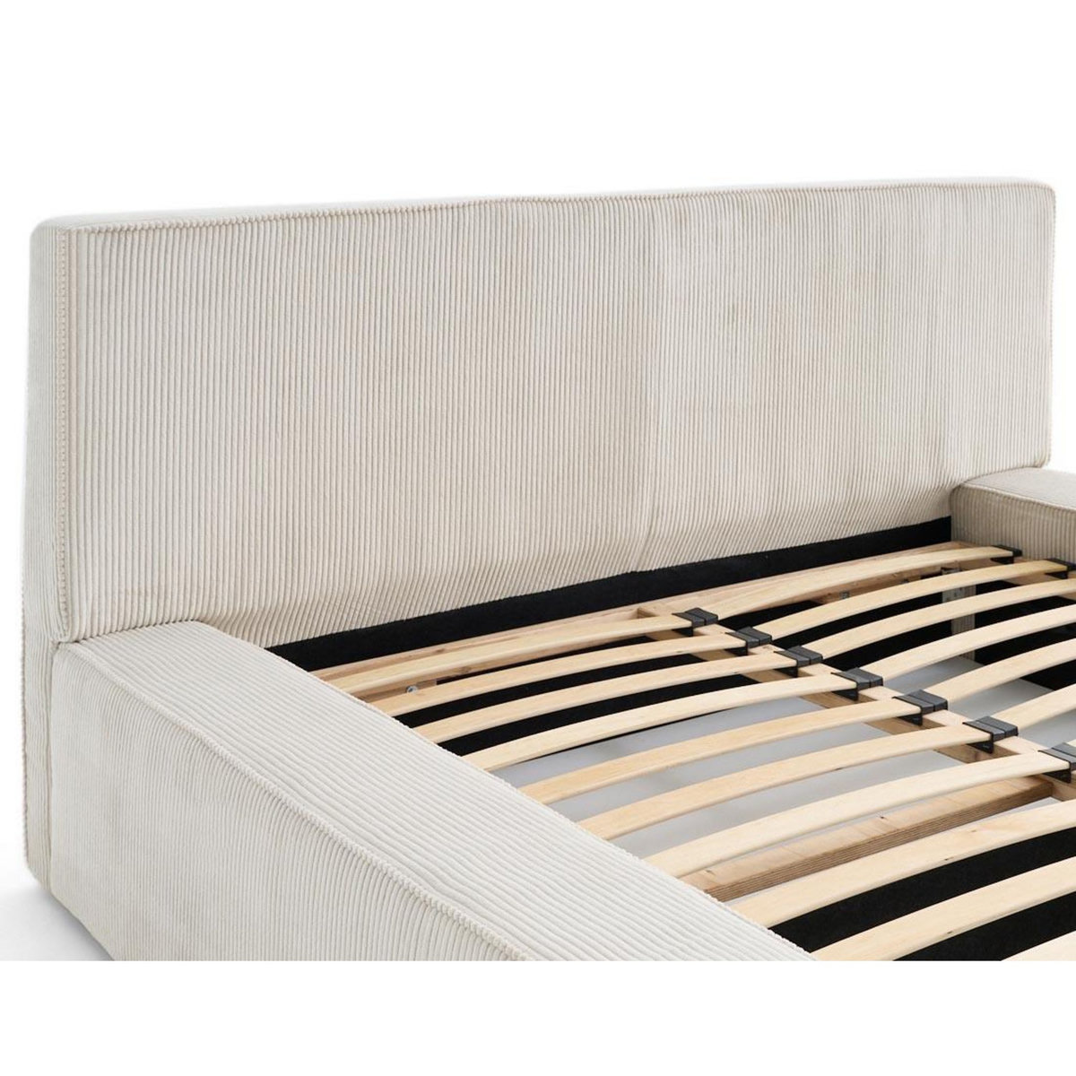 BEST MOBILIER Topaze - lit coffre - 160x200 cm - sommier inclus - velours côtelé