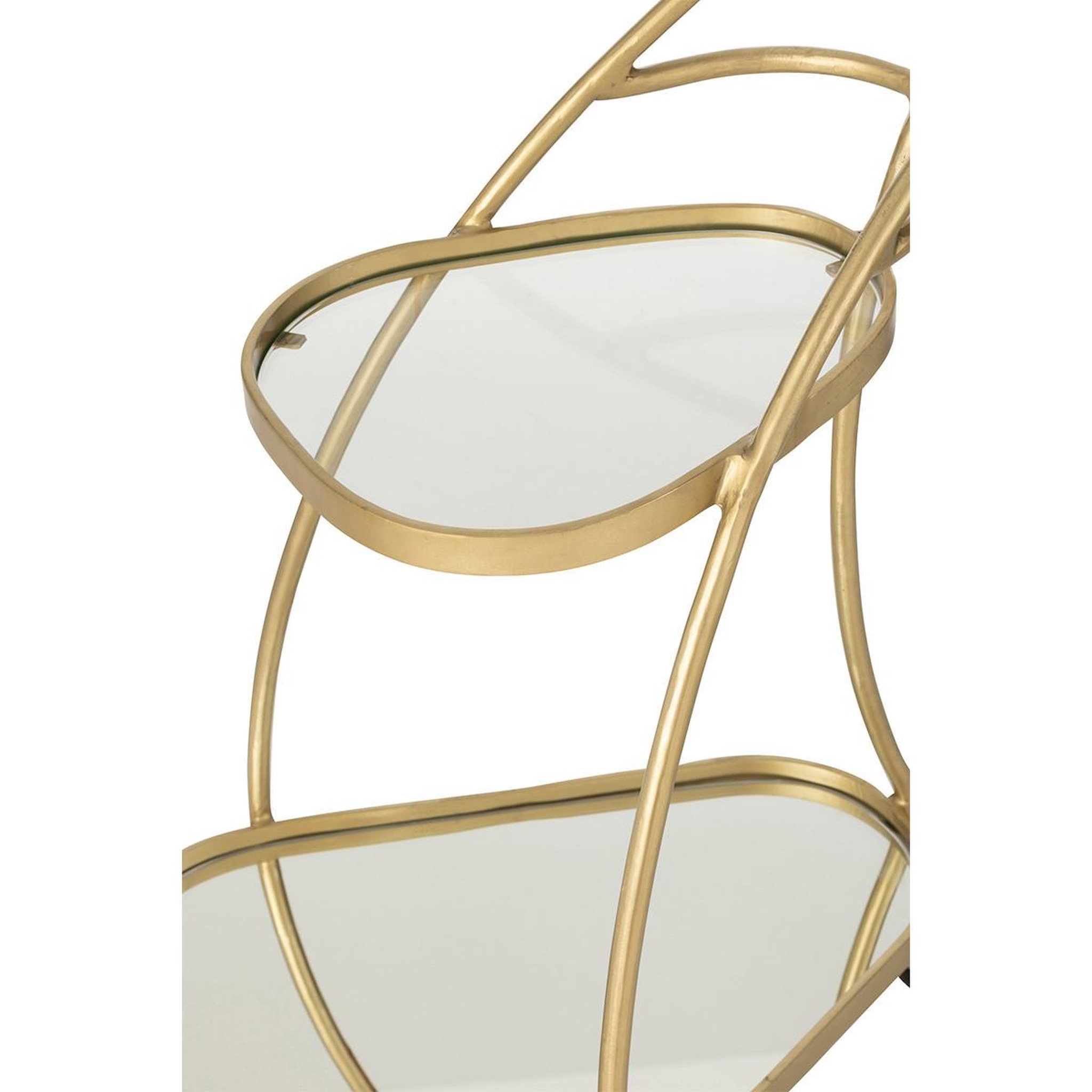 Voir la diapositive 5 : J-LINE Desserte 2 niveaux design  leanor  83cm or