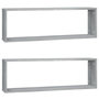 Voir la diapositive 2 : VIDAXL Etageres murales cubiques 2 pcs Sonoma gris 80x15x26,5 cm