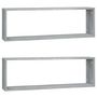 Voir la diapositive 2 : VIDAXL Etageres murales cubiques 2 pcs Sonoma gris 80x15x26,5 cm
