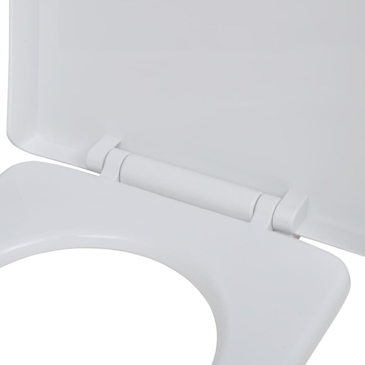 VIDAXL Sieges de toilette avec couvercles 2 pcs Plastique Blanc