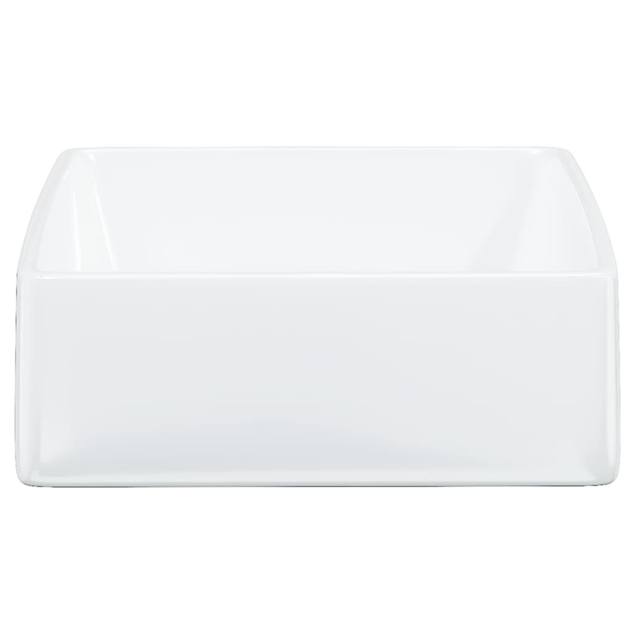 Voir la diapositive 5 : VIDAXL Lavabo blanc 37x37x13 cm ceramique carre