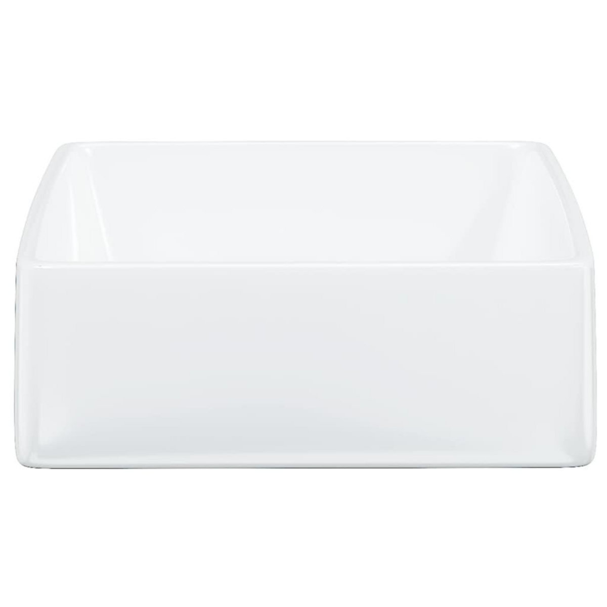 VIDAXL Lavabo blanc 37x37x13 cm ceramique carre