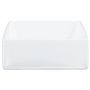 Voir la diapositive 5 : VIDAXL Lavabo blanc 37x37x13 cm ceramique carre