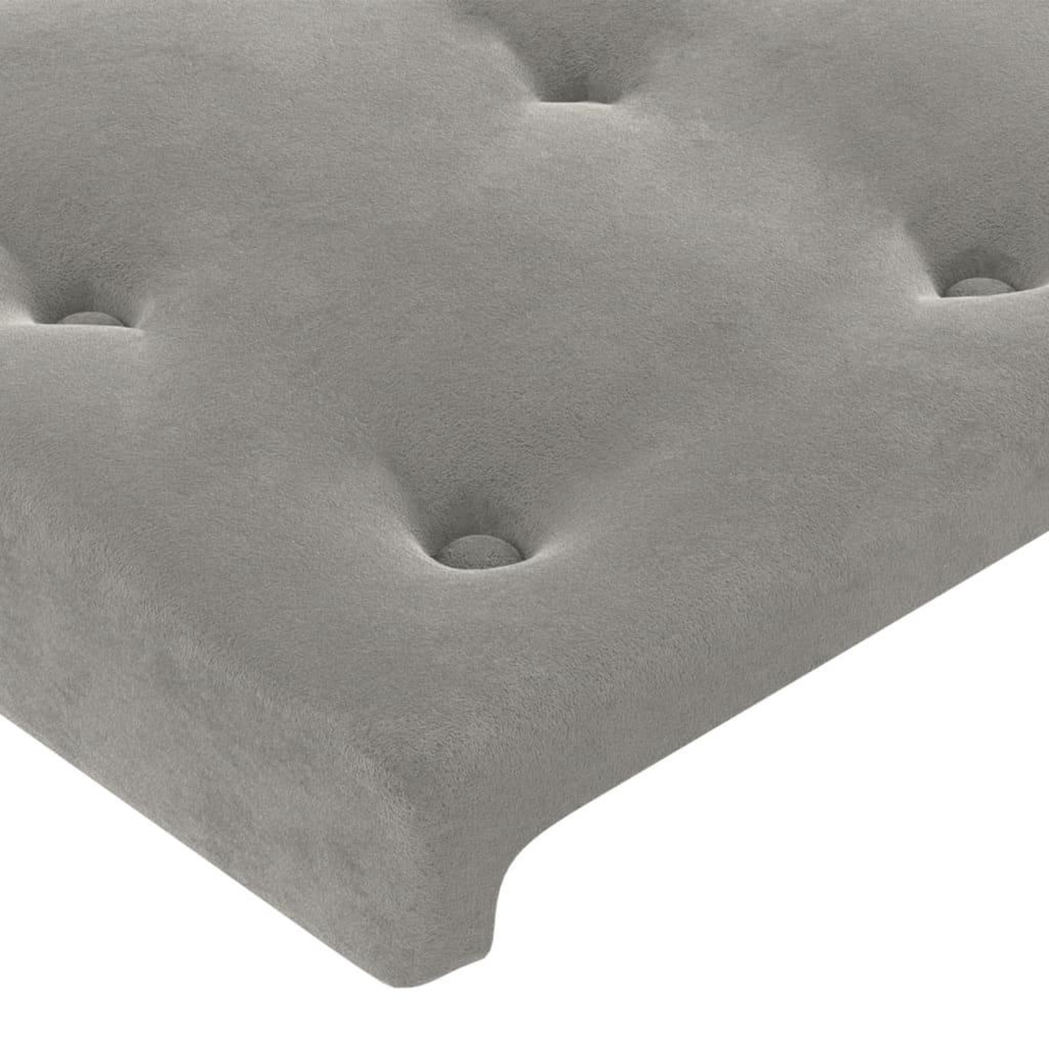 Voir la diapositive 5 : VIDAXL Tete de lit avec oreilles Gris clair 147x23x78/88 cm Velours