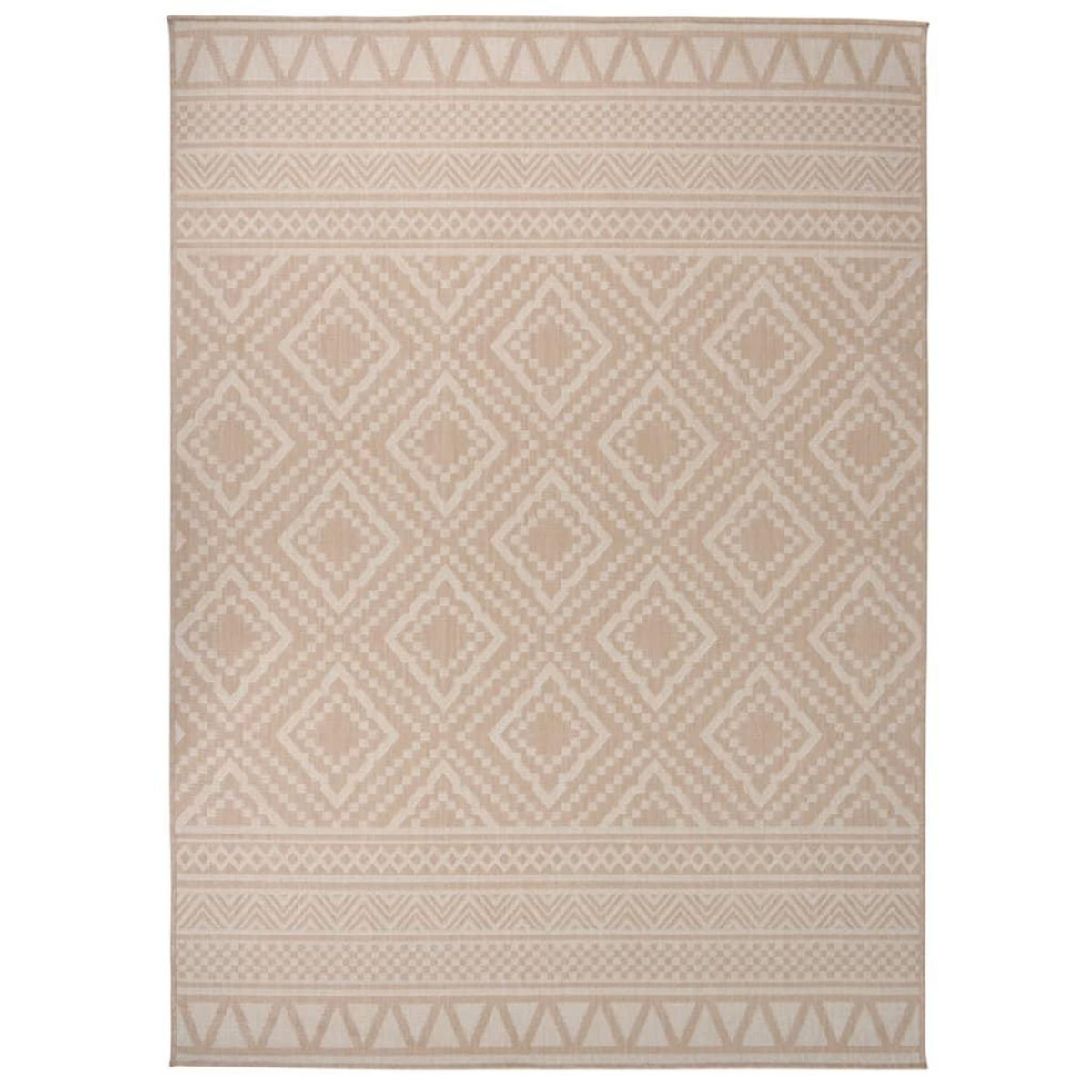 VIDAXL Tapis a tissage plat d'exterieur 200x280 cm Rayures brunes