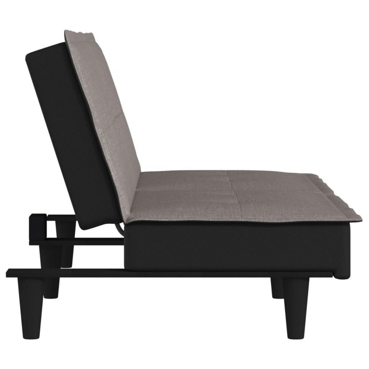 VIDAXL Canape-lit taupe tissu