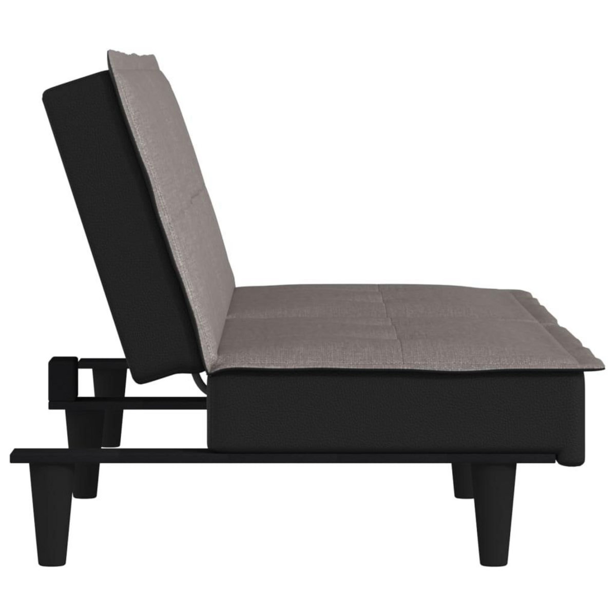 VIDAXL Canape-lit taupe tissu