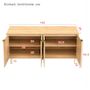 Voir la diapositive 3 : MERAX Buffet 4 porte(s) 0 tiroir(s) - 140 cm naturel mdf