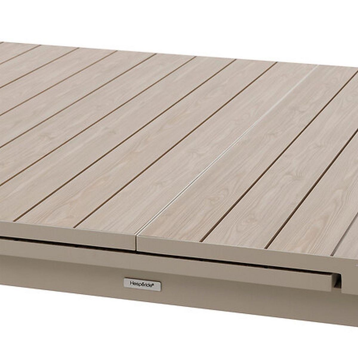 HESPERIDE Table de jardin extensible en aluminium effet bois 14 places EVASION