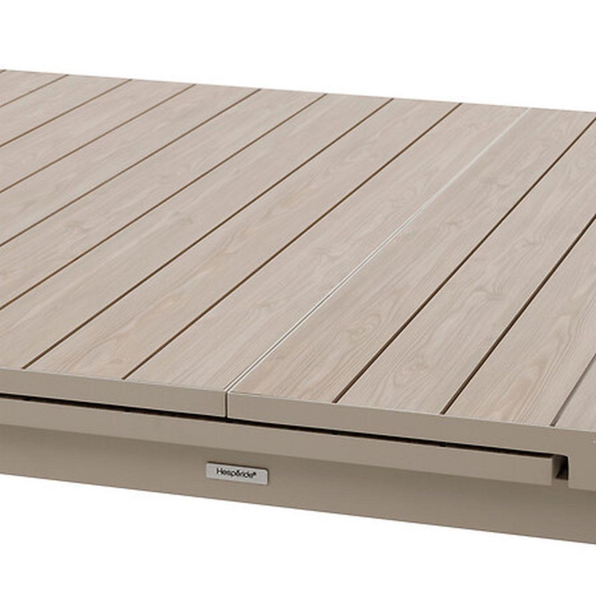 HESPERIDE Table de jardin extensible en aluminium effet bois 14 places EVASION