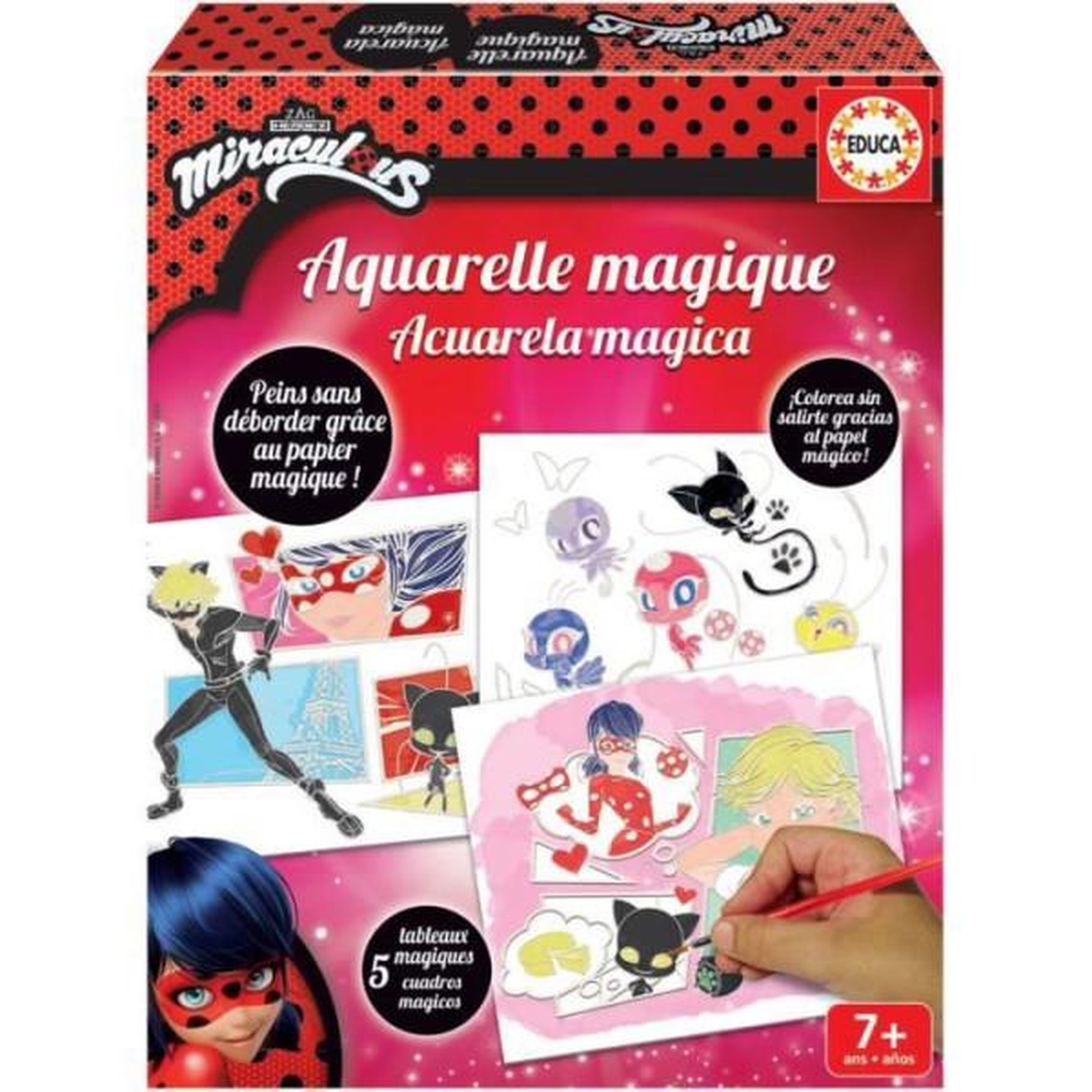 EDUCA Educa - aquarelle magique miraculous ladybug
