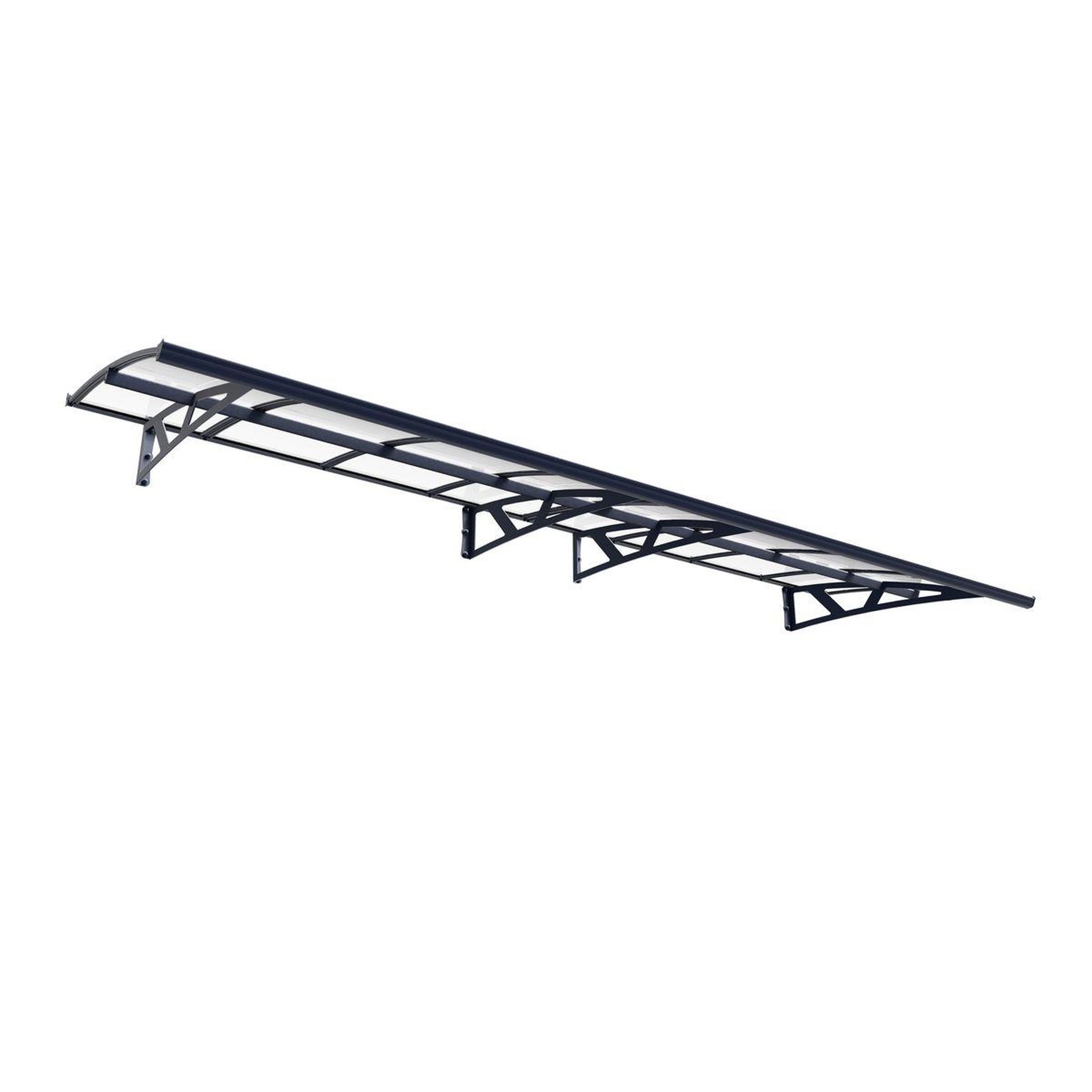 Voir la diapositive 2 : Canopia by PALRAM Marquise - Anthracite - 139x447cm - CANOPY AMSTERDAM 4460