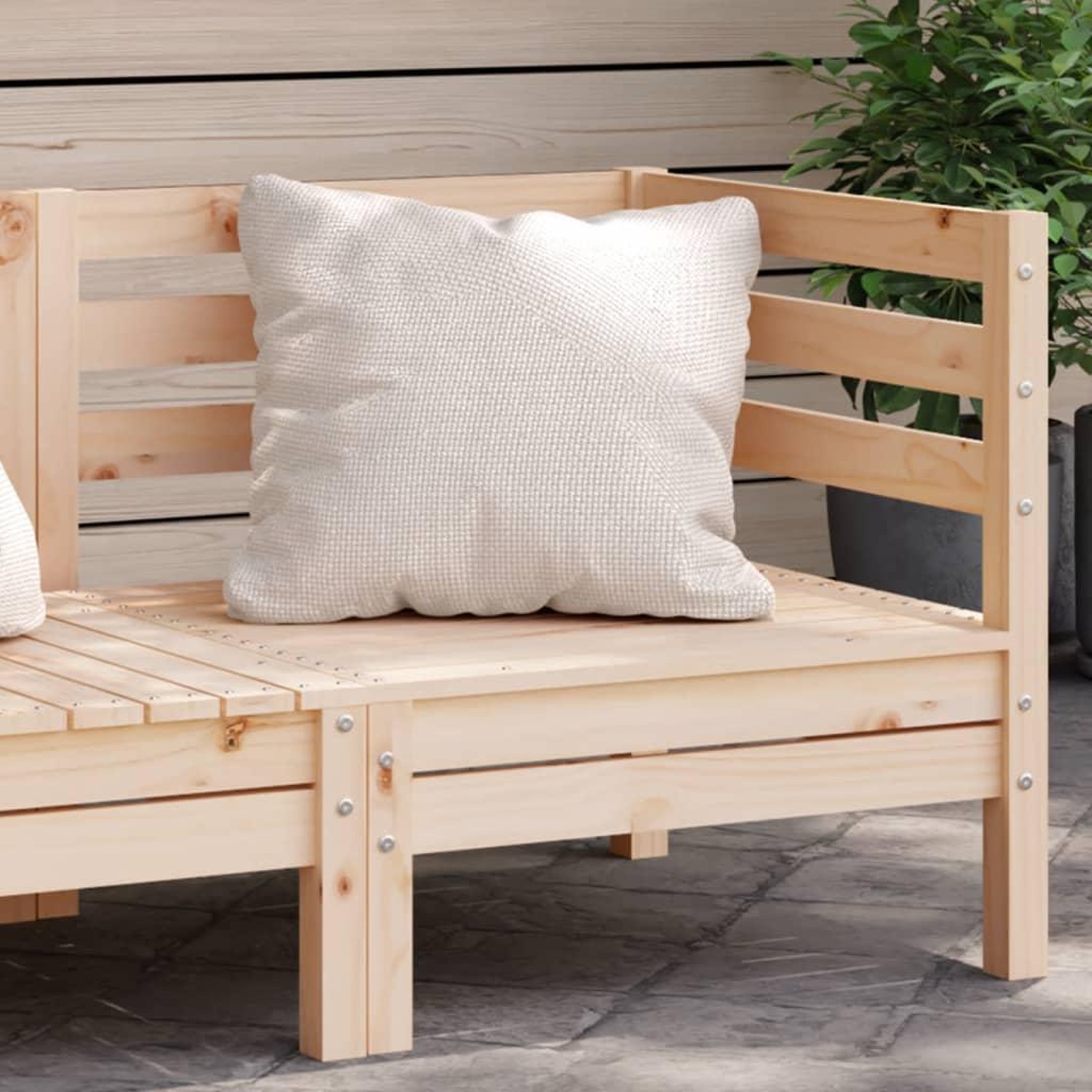 VIDAXL Canape d'angle de jardin bois de pin massif