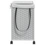 Voir la diapositive 5 : VIDAXL Panier a linge avec roulettes blanc 60x35x60,5cm resine tressee