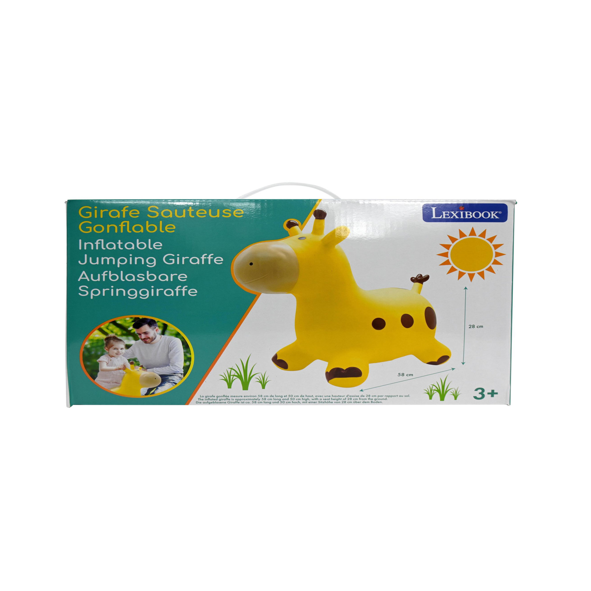 Voir la diapositive 3 : Lexibook Girafe sauteuse gonflable jaune