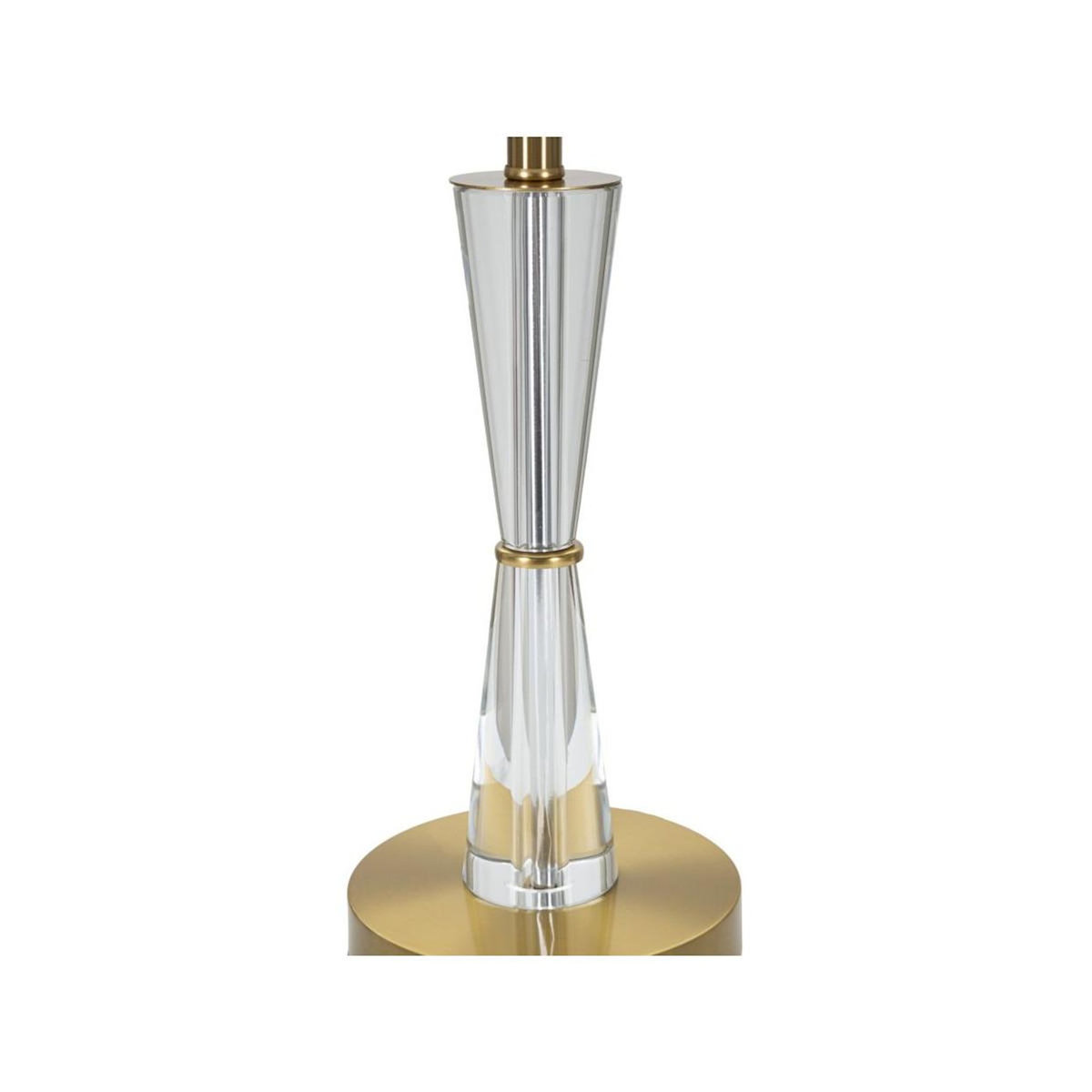 Paris Prix Lampe à Poser en Verre  Cristal  56cm Blanc & Or