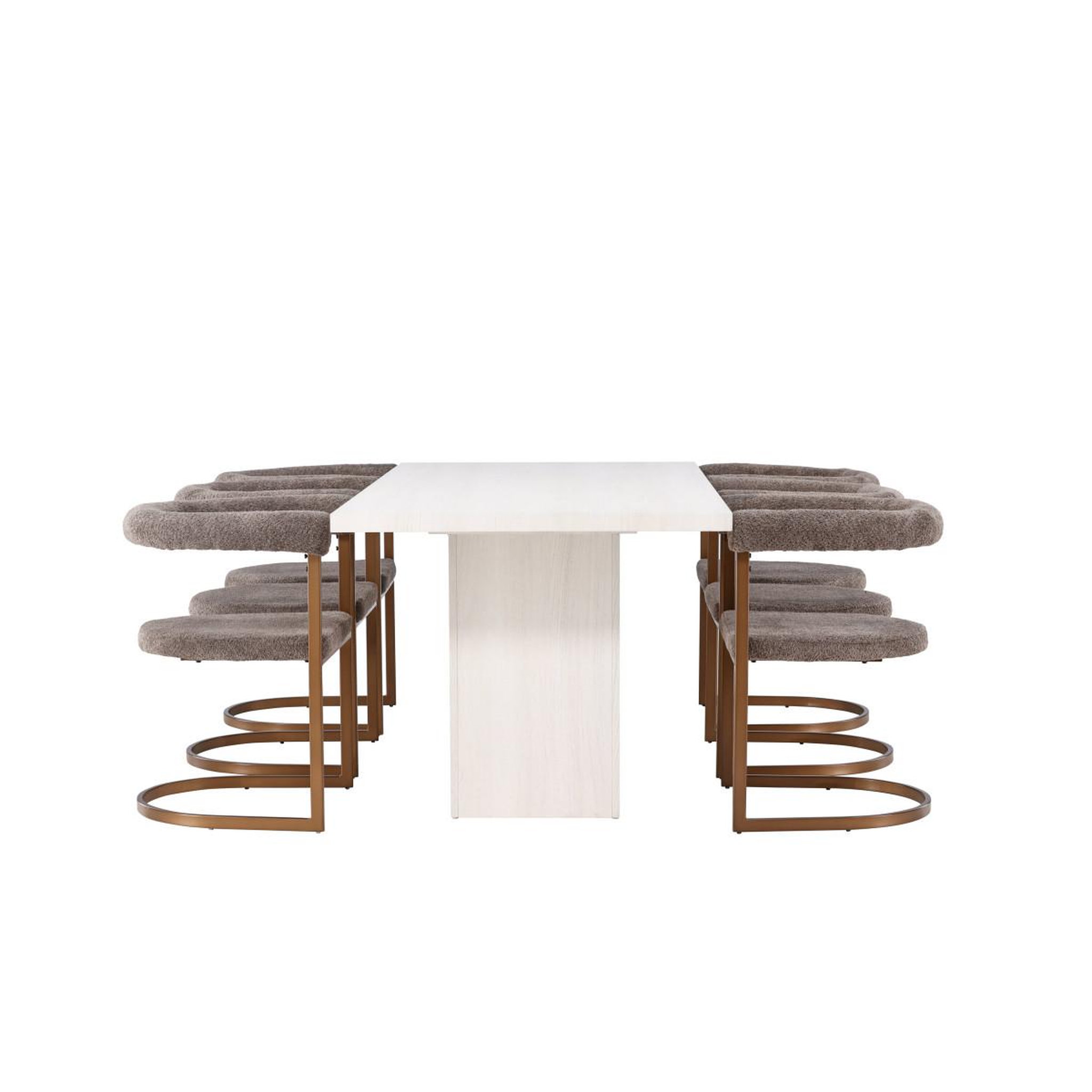 Voir la diapositive 3 : Paris Prix Ensemble table à manger & 6 chaises  olga & morning  200cm naturel & marron