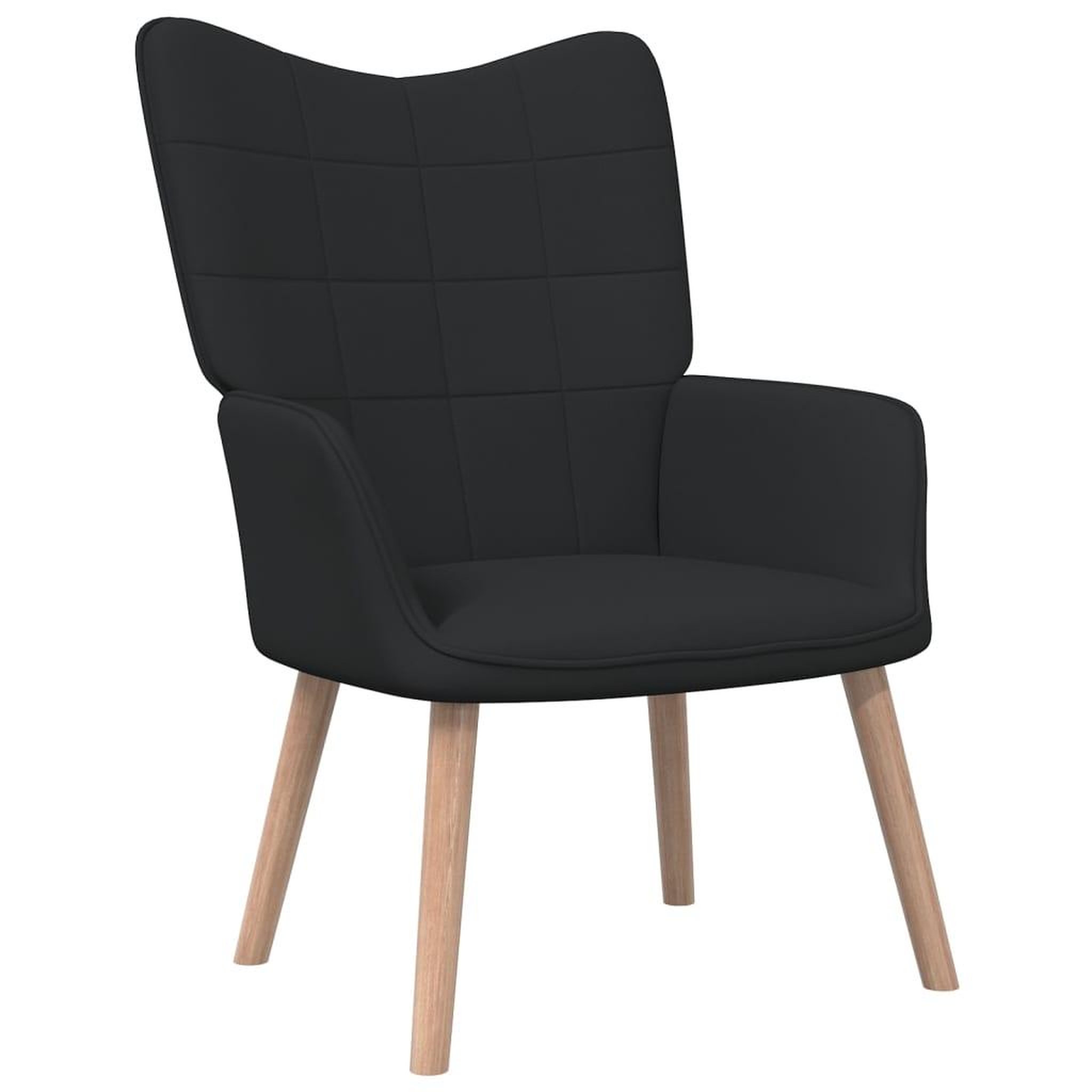 Voir la diapositive 2 : VIDAXL Chaise de relaxation Noir Tissu