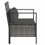 Voir la diapositive 4 : VIDAXL Banc de Jardin a 2 Places avec Coussins Gris Resine Tressee