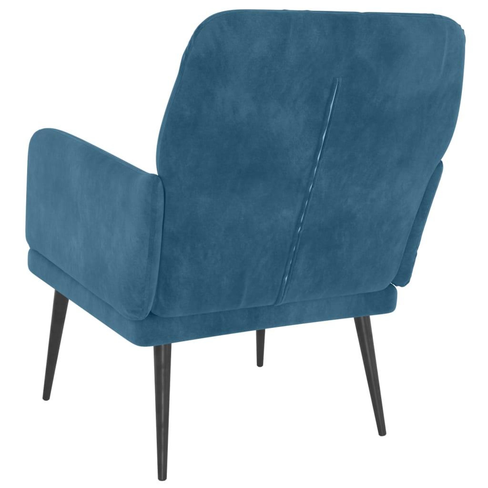 Voir la diapositive 4 : VIDAXL Fauteuil Bleu 62x79x79 cm Velours