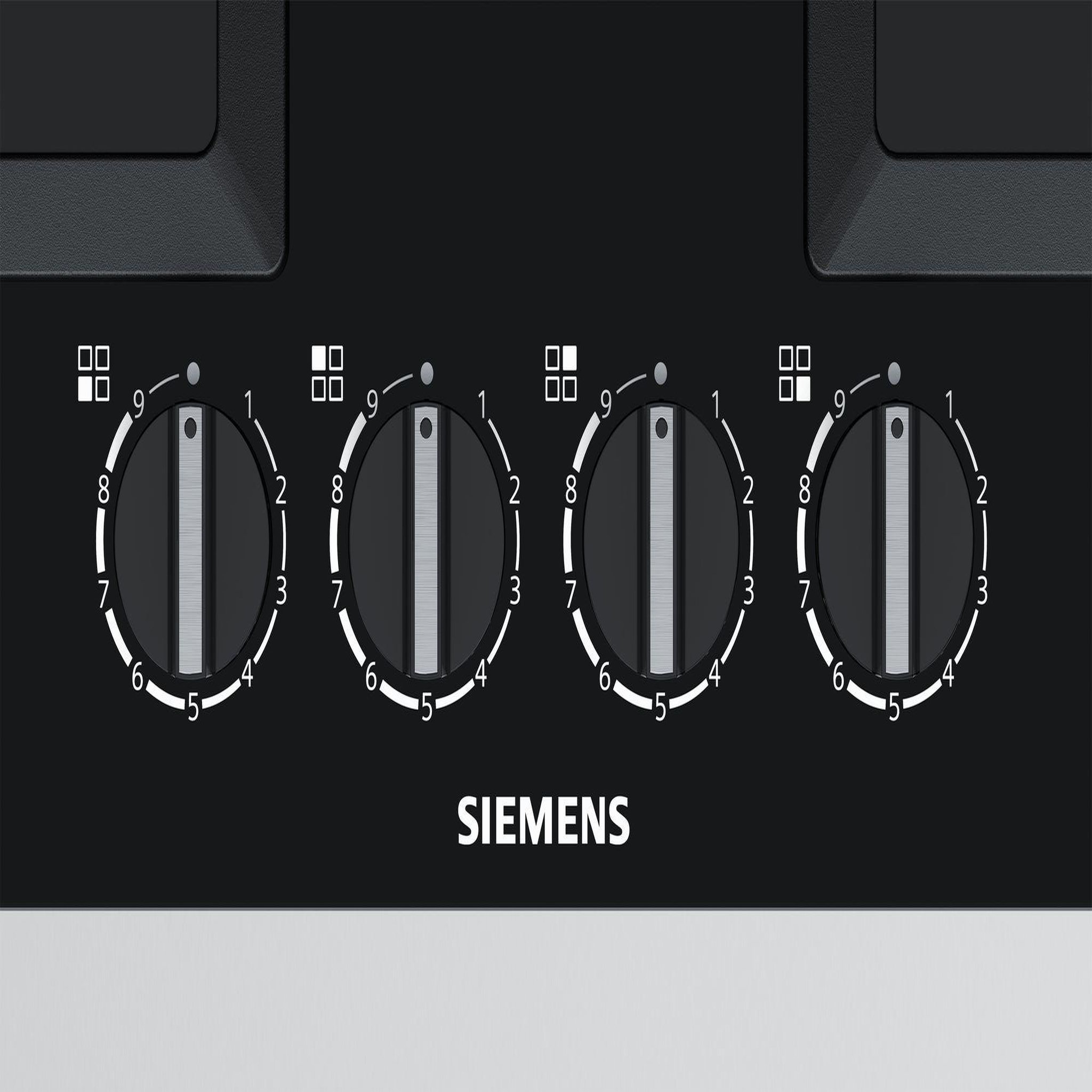 Voir la diapositive 5 : Siemens Table verre gaz 60cm noir fleur de plan - EP6A6PB20