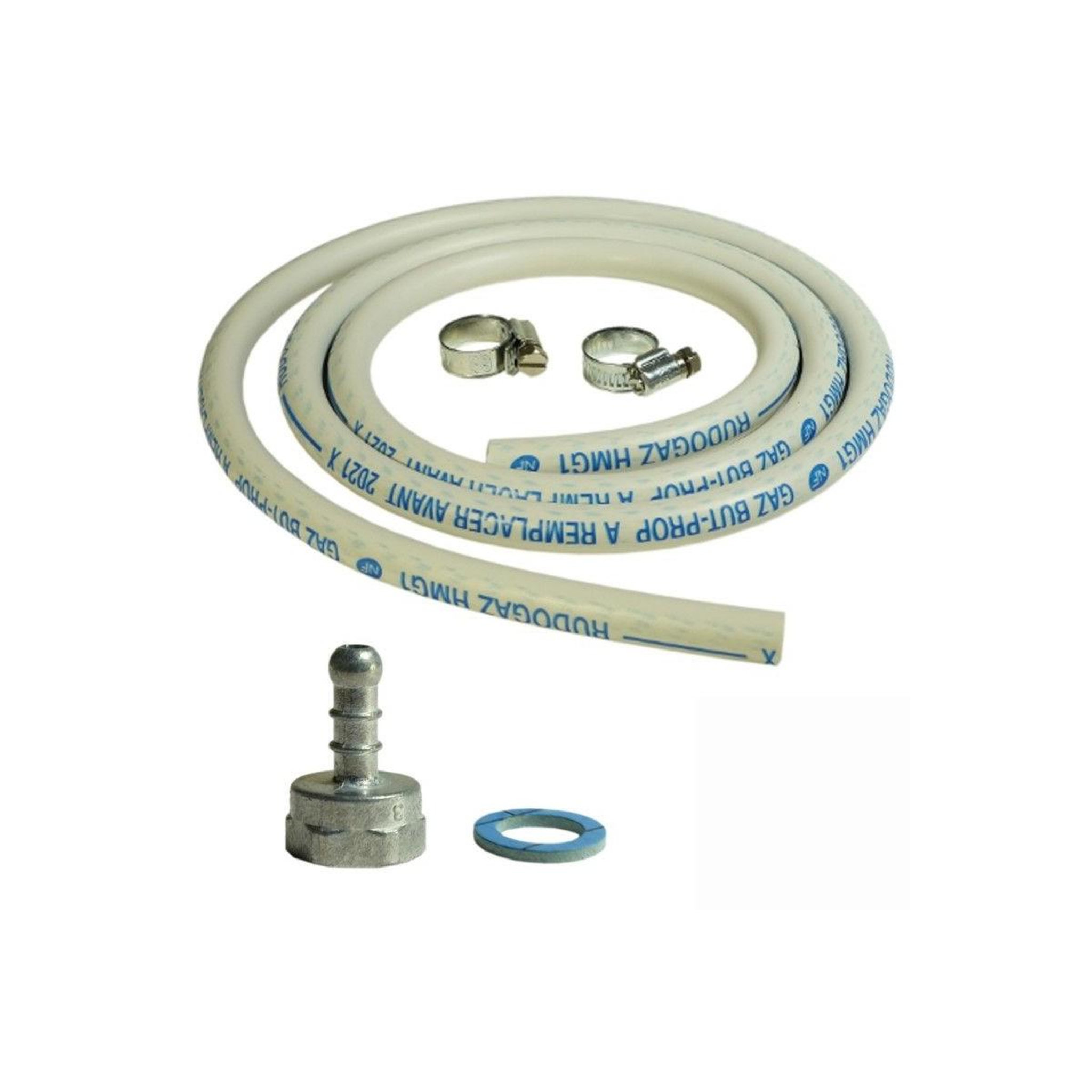 Voir la diapositive 4 : Kemper Réchaud gaz portable 3 feux 3450W Blanc laqué Couvercle Plaque de cuisson + Tuyau gaz KEMPER