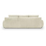 Voir la diapositive 5 : MARKET24 Canapé d'angle droit convertible 4/5 places MILO - Velours côtelés beige - Coffre de rangement - L 264 x H 84 x P 99/145 cm
