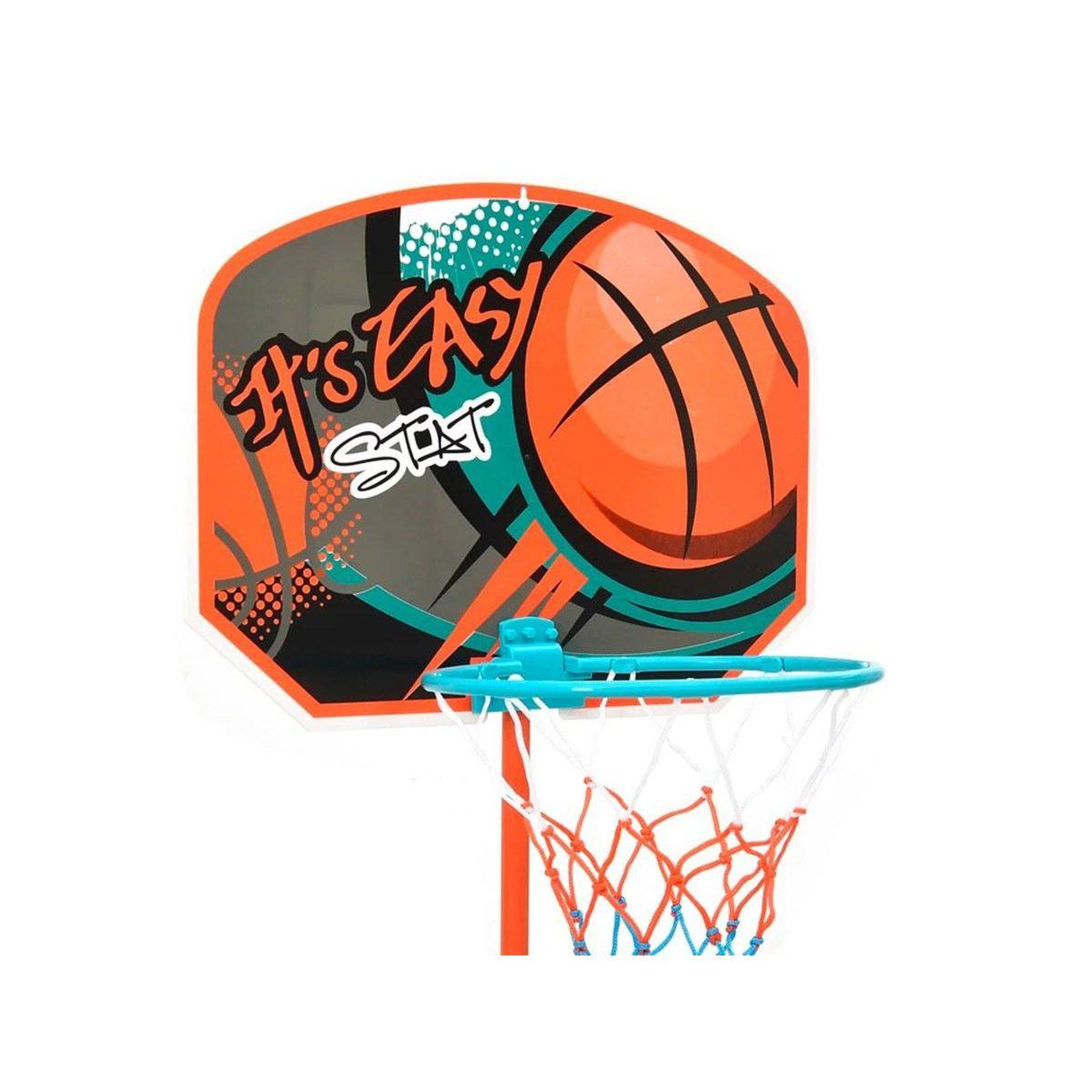 Voir la diapositive 2 : 1001JOUETS Panier de Basket Ajustable pour Enfant - Hauteur 109 à 141 cm - Socle Stable - Ballon inclus