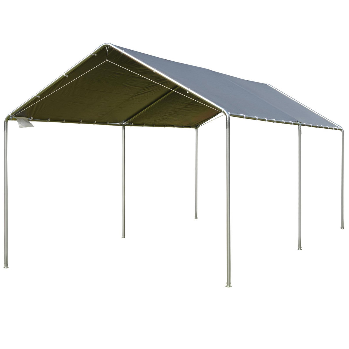 OUTSUNNY Carport auvent pour voiture 5,95L x 2,90l x 2,60H m acier galvanisé robuste PE haute densité