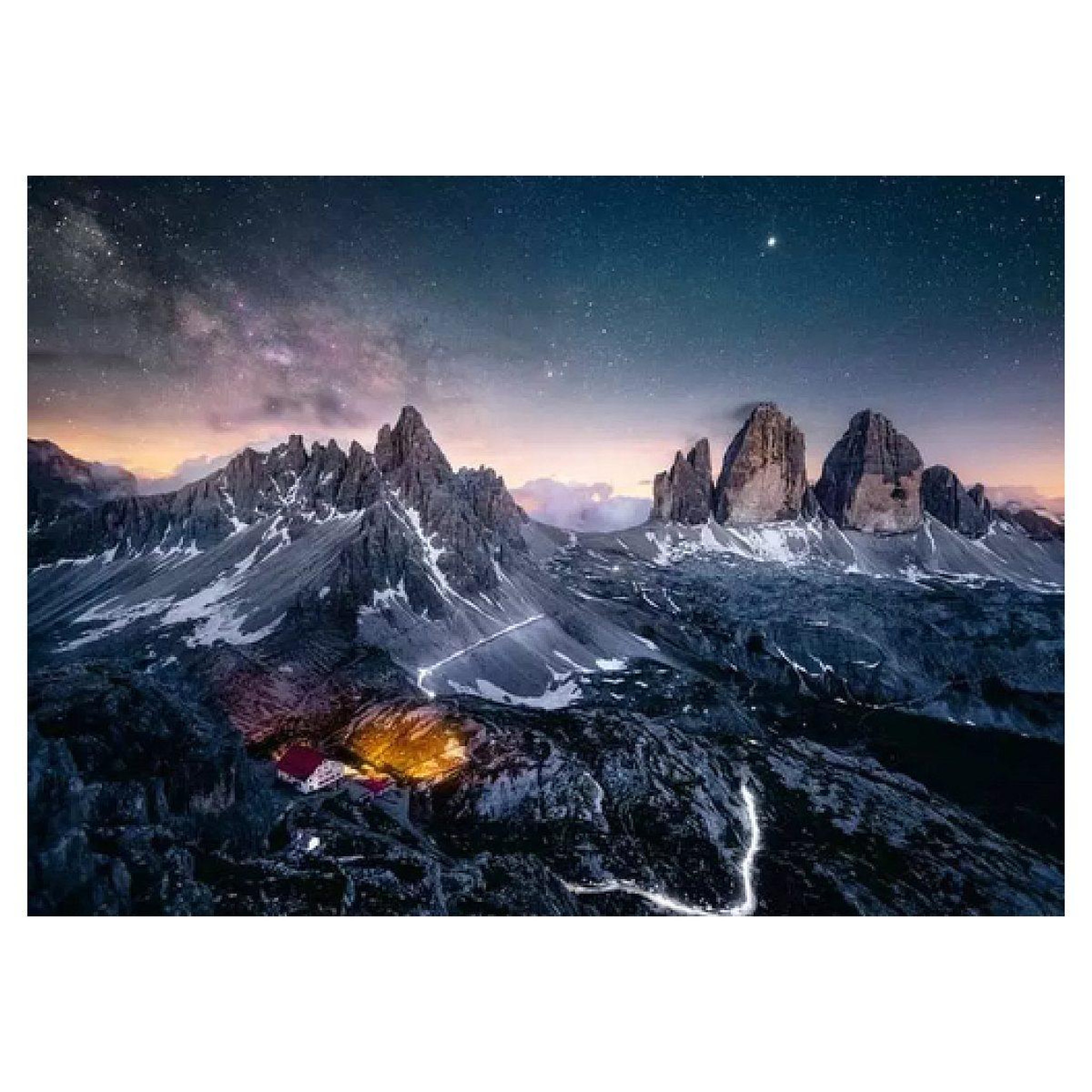 Voir la diapositive 2 : RAVENSBURGER Puzzle 1000 pieces - les tre cime di lavaredo, dolomites
