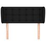 Voir la diapositive 3 : VIDAXL Tete de lit avec oreilles Noir 93x23x78/88 cm Tissu