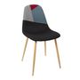 Voir la diapositive 5 : Paris Prix Lot de 2 Chaises Patchwork  First  83cm Multicolore