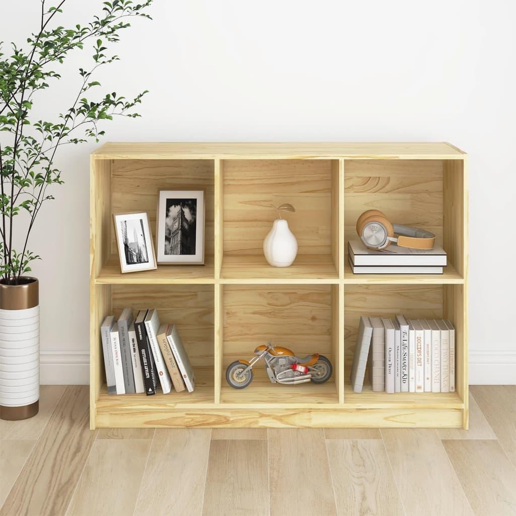 Voir la diapositive 1 : VIDAXL Bibliotheque 104x33x76 cm bois de pin massif