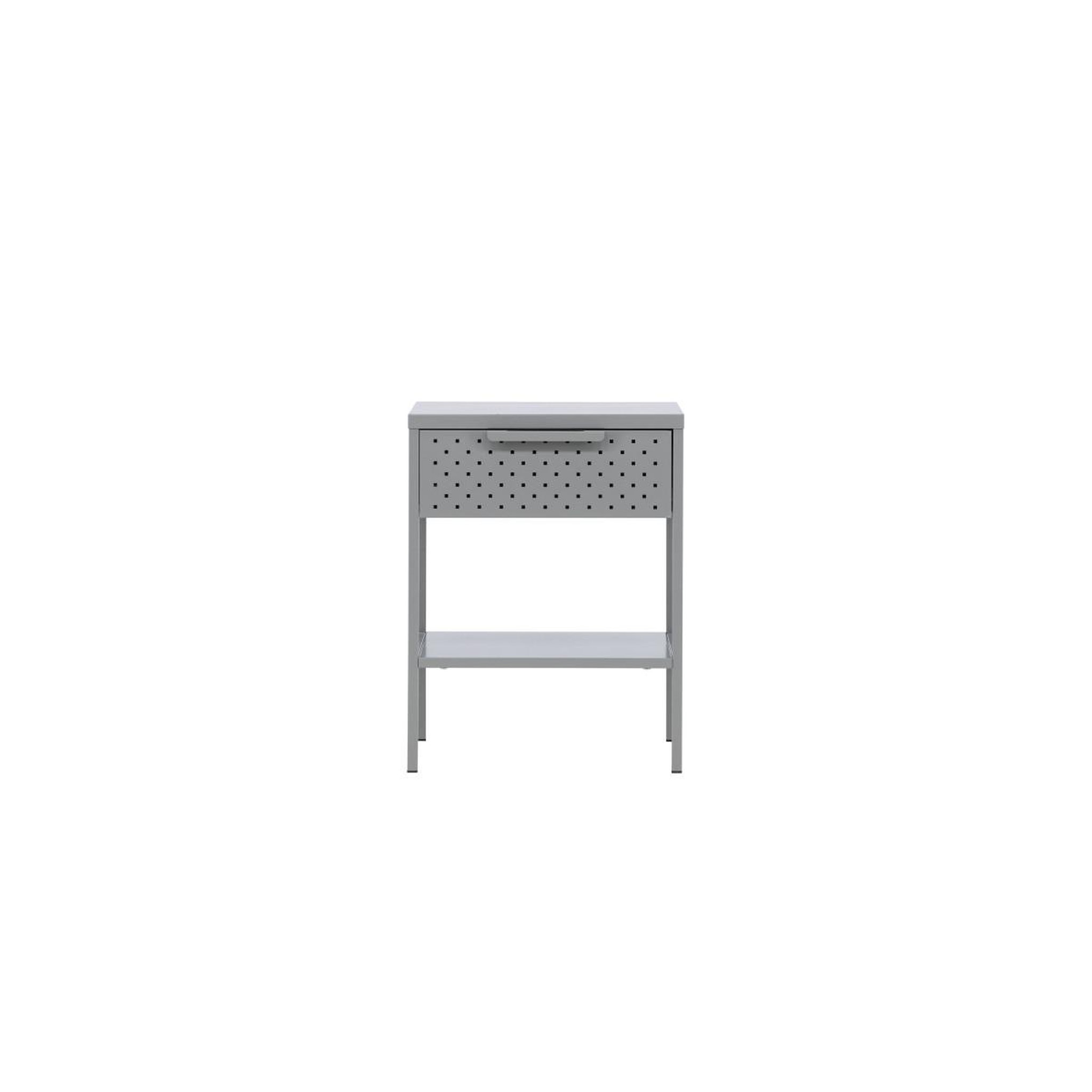 Voir la diapositive 2 : Paris Prix Table de chevet en métal  sacramento  52cm gris clair
